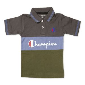 Champion Polo Shirt for Boys Grey-Blue-Dark Green