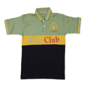 Polo Club Polo Shirt for Boys Green-Mustard-Black