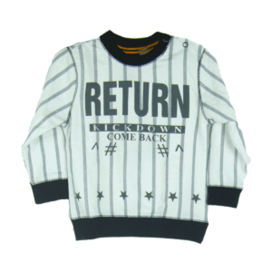 I & A Black & White Stripes Sweatshirt for Kids